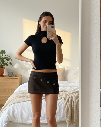 Luvia — Raven Cut-Out Top 🖤